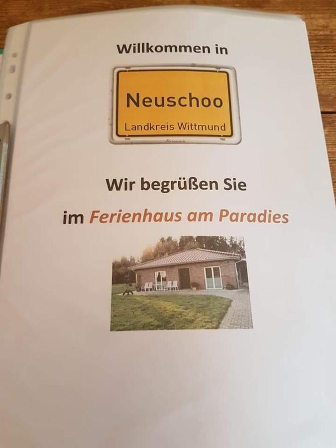 Ferienhaus Am Paradies Neuschoo 外观 照片